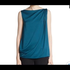 VINCE Twist Shoulder Sleeveless Blouse